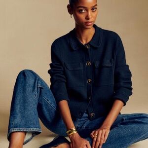 NWT navy crochet Betty sezane